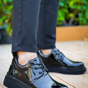 KB-X3  Kuback  Siyah Rugan Siyah Taban  Bağcıklı  Günlük Erkek  Ayakkabı