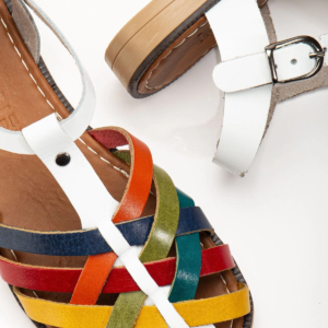 205-02 Beyaz Multi Ortopedik Hakiki Deri Kadın Sandalet