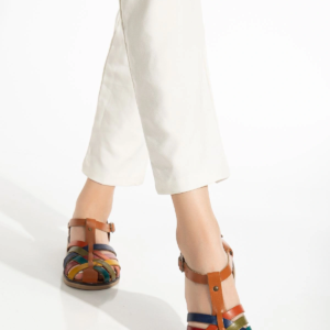 205-02 Taba Multi Ortopedik Hakiki Deri Kadın Sandalet