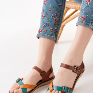 205-091 Multi Ortopedik Hakiki Deri Kadın Sandalet