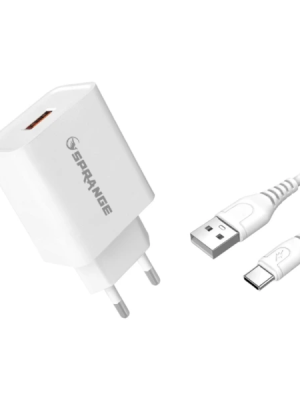 22W USB-A Başlık - Type-C Data Ve Şarj USB Kablosu