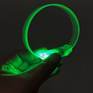 3 Modlu Pilli LED Işıklı Esnek Parti Bilekliği Yeşil