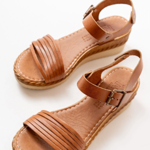 731-07 Taba Ortopedik Hakiki Deri Dolgu Kadın Sandalet