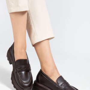 746-759 Kahve Günlük Yüksek Tabanlı Loafer Ayakkabı