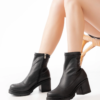 767-3012 Streç Siyah Fermuarlı Günlük Kadın Bot