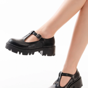 868-757 Siyah Rugan Günlük Yüksek Tabanlı Loafer Ayakkabı