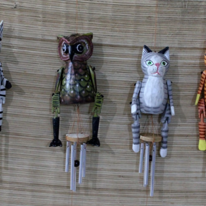 Ahşap Hayvan Figürlü Rüzgar Çanı Model 2