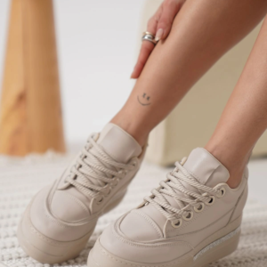 Alice Kadın Bej Gizli Topuklu Sneaker