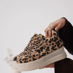 Alice Kadın Leopar Desenli Gizli Topuklu Sneaker