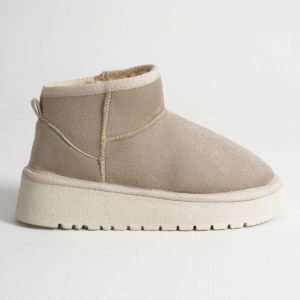 Alina Kadın Bej Kışlık Kürklü Bot