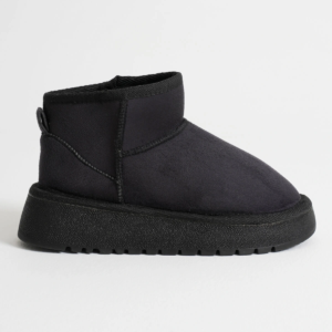 Alina Kadın Siyah Kışlık Kürklü Bot