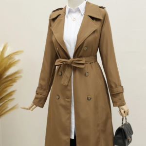 Astarlı Kemerli Trenckot -Taba