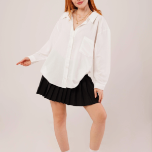 Basic Oversize Beyaz Gömlek