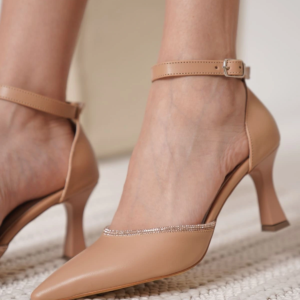 Darla Taşlı Kadın Nude Topuklu Ayakkabı