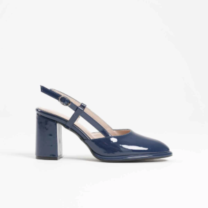Denma Lacivert Rugan Kadın Topuklu Ayakkabı