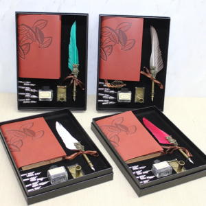 Deri Defterli Divit Hokka Seti Model 1