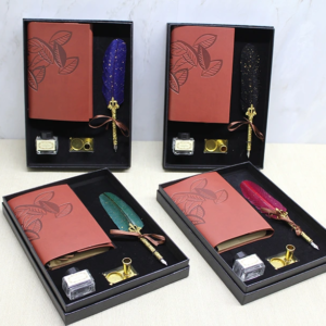 Deri Defterli Divit Hokka Seti Model 2