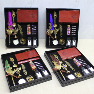 Deri Defterli Divit Hokka Ve Mühür Seti Model 2