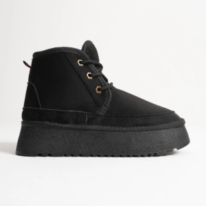 Elena Kadın Siyah Kışlık İçi Kürklü Kalın Taban Bot