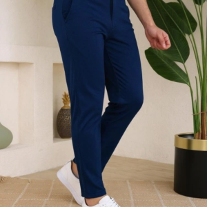 Erkek Slim Fit Likralı Bilek Boy Dilli Kumaş Pantolon