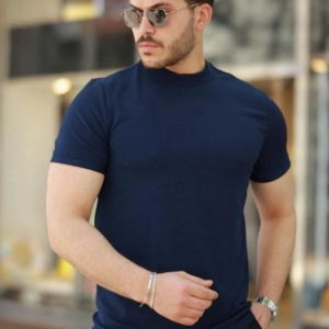 Erkek Yarım Balıkçı Yaka Kısa Kollu T-shirt