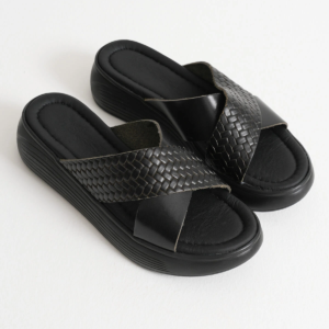 Fayn Siyah Hakiki Deri Terlik