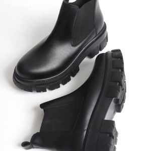 Julia Kadın Siyah Günlük Lastikli Bot