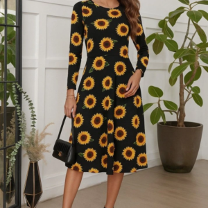 Kadın Fakir Kol Bisiklet Yaka Midi Mikro Elbise