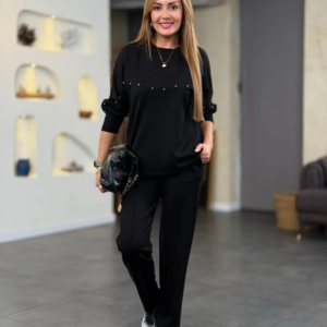 Kadın Inci Detay Modal Kumaş Ikili Takım