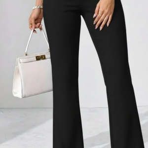 Kadın Yüksek Bel Paçaya Doğru Geniş Dalgıç Pantolon