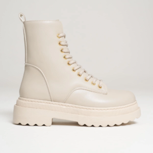 Karma Özel Tasarım Kışlık Bej Kalın Tabanlı Kadın Bot