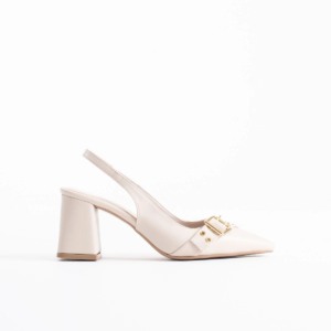 Keira Bej Cilt Kadın Topuklu Ayakkabı