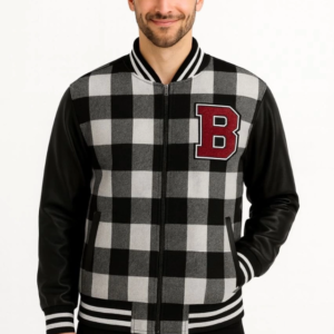 Kolları Suni Deri Içi Astarlı Oduncu Kolej Içi Ceket - Gri