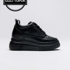 Lauren Kadın Gizli Topuk Mat Siyah Spor Ayakkabı