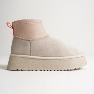 Nadia Kadın Bej Kışlık İçi Kürklü Kalın Taban Bot