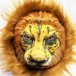 Peluş Aslan Maskesi Kahverengi Yeleli Mega Peluş 33 No