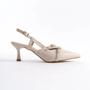 Perla Kadın Bej Topuklu Ayakkabı