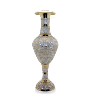 Pirinç Sedefli Vazo 45 Cm