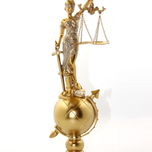 Polyester Dünya Küre Üzerinde Adalet Biblosu Model 2