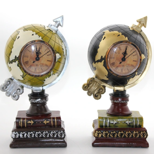 Polyester Saatli Dünya Küre Model 2