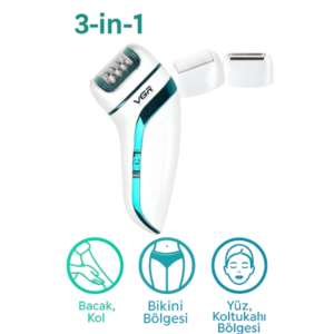 Profesyonel 3 Başlıklı Epilasyon Aleti