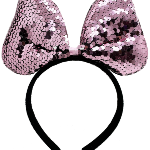 Renk Değiştiren Pullu Fiyonk Parti Tacı Pembe Gümüş
