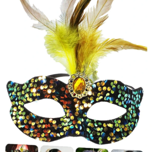 Siyah Kadife Parti Maskesi