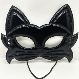 Siyah Renk Kumaş Malzemeden İmal Eva Kedi Maskesi