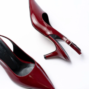 ST-1152 Bordo Rugan Günlük 7 cm Topuklu Kadın Ayakkabı