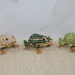 Swarovski Taşlı Minik Figür - Kurbağa Model 2