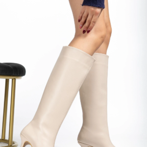 SYT-2025 Bej Cilt Günlük Kadın Çizme