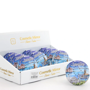 Taşlı İstanbul Tasarımı El Aynası Kalın Model 9