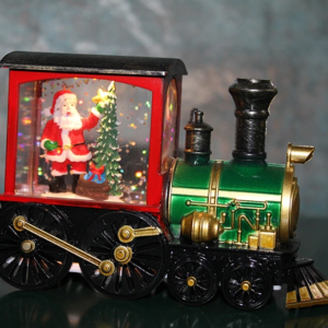 Trenli Yılbaşı Işıklı Kar Küresi Model 1