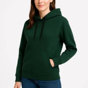 Üç İplik Kapüşonlu Kanguru Çepli SweatShirt Hoodie - Haki